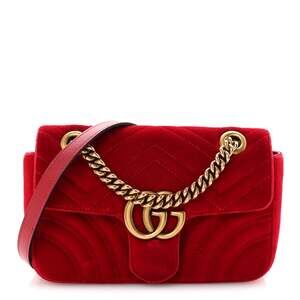Gucci Velvet Matelasse Mini Gg Marmont #238406G11B